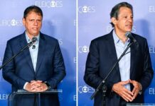 Tarcísio tem 56% dos votos válidos e pode vencer no 1º turno em SP