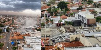 Ventania danifica estrutura da Santa Casa e suspende atendimentos em Votuporanga