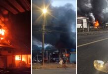 Incêndio atinge fábrica de pneus e espalha ‘nuvem’ preta de fumaça em Catanduva