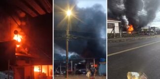 Incêndio atinge fábrica de pneus e espalha ‘nuvem’ preta de fumaça em Catanduva