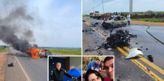Colisão entre carro e moto deixa três mortos em rodovia de Santo Antônio do Aracanguá