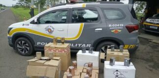 Dupla é presa com 540 perfumes importados sem nota fiscal na SP-563