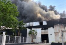 Incêndio de grandes proporções atinge indústria Tebarrot em Valentim Gentil