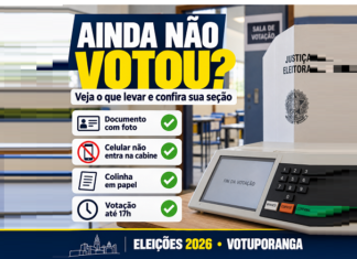 AINDA NÃO VOTOU? Veja o que levar e confira onde votar em Votuporanga